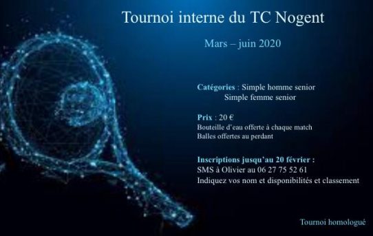 Tournoi interne du TCNogent